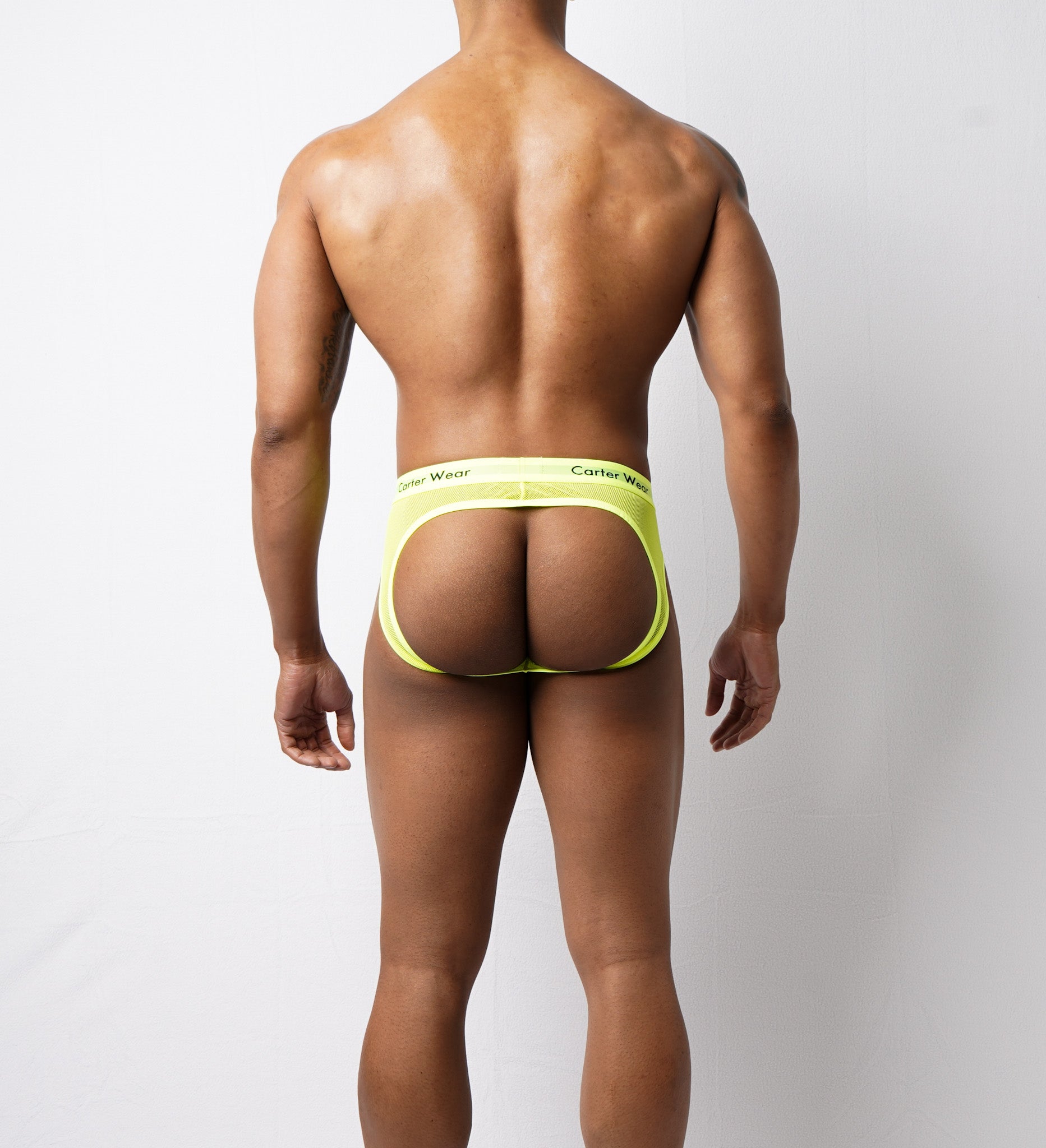Lime Mesh Backless Brief – Carter Wear